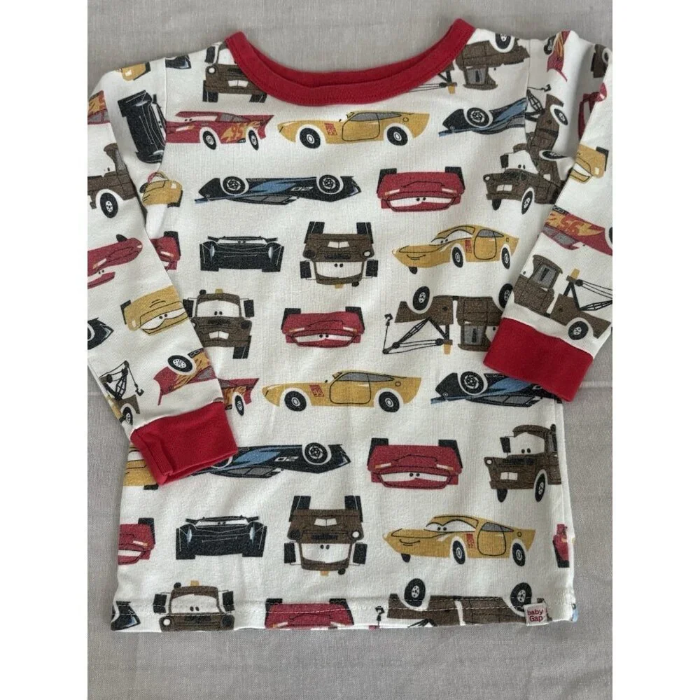 Disney Pixar Cars Pajama Set Long Sleeve/ Pant Set Boys Kids 4T